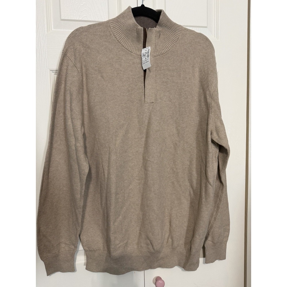 Jos‎ a Banks NWT Men's Sweater Tan/Brown Patched Elbows Size XL